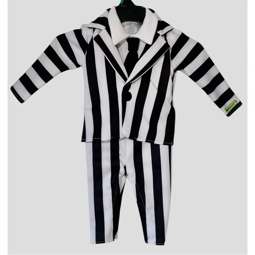 Beetlejuice Infant Striped Jumpsuit